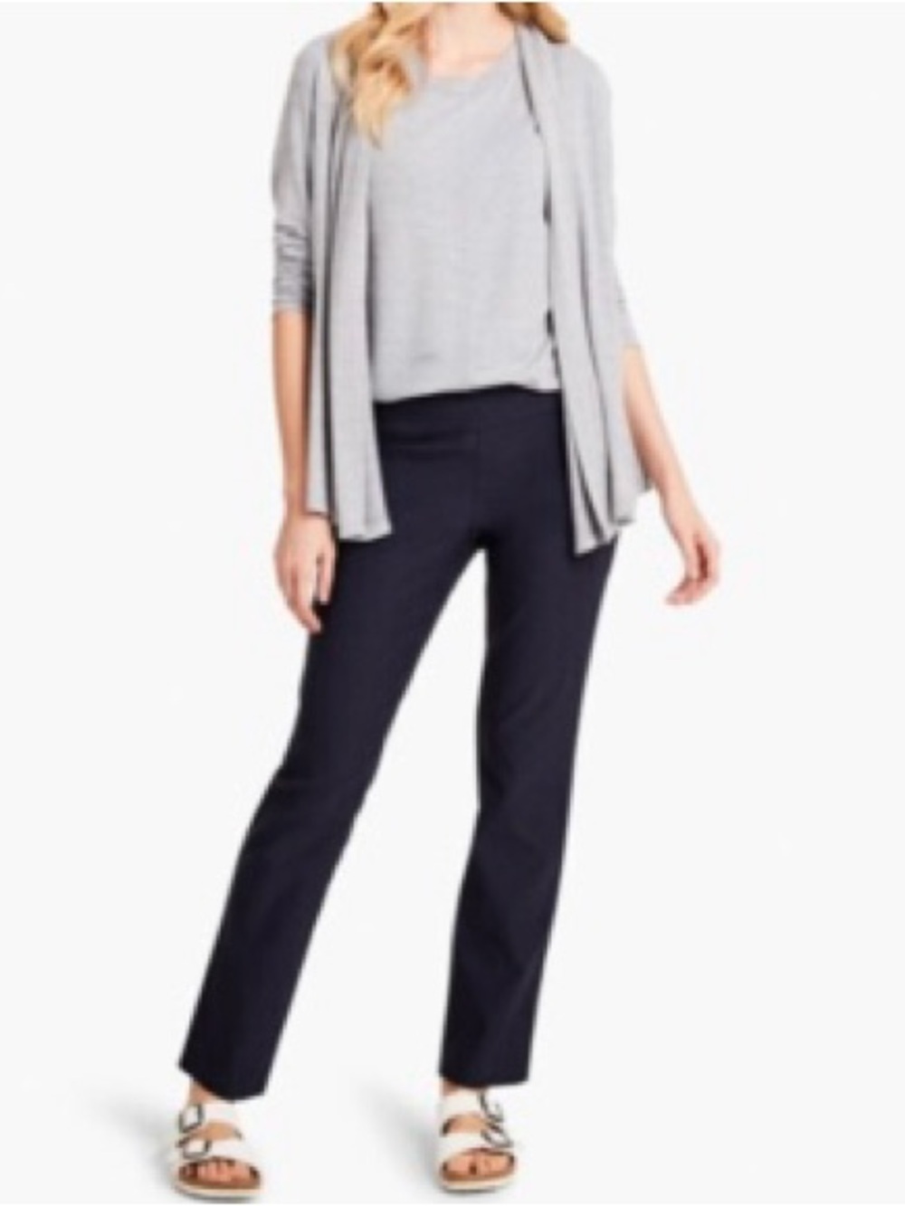NIC+ZOE Wonderstretch Straight Leg Pants in Midnight Size 4 NEW